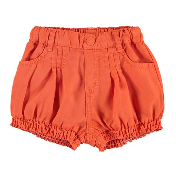 Mayoral Tangerine Elastic Waist leg Bubble Girls Solid Pleated Front Shorts 18M - Picture 1 of 3